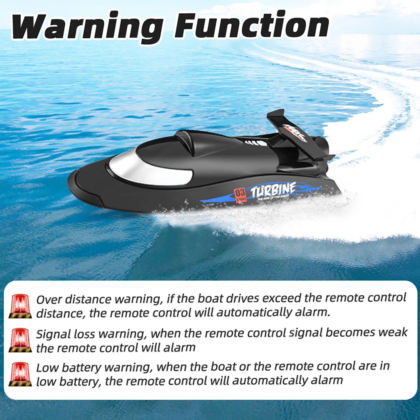 Waterproof 2.4GHz RC Boat 30km/h Remote Control Ship for Kids Children Adults Holiday Birthday Party Gifts