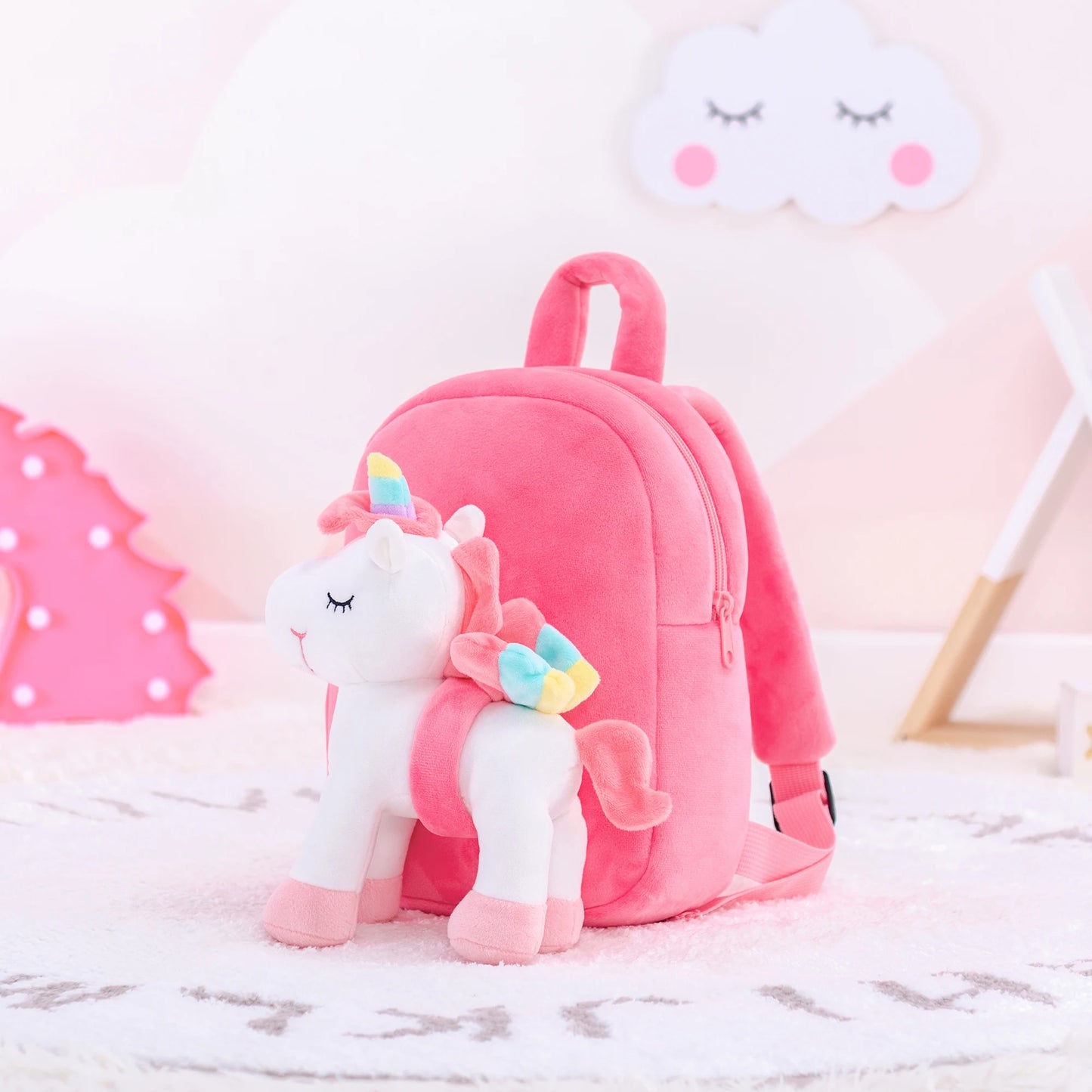 Plush Backpacks kids Backpacks Standing Unicorn Backpacks Baby Girl Gifts Stuffed Animal Unicorn Toys