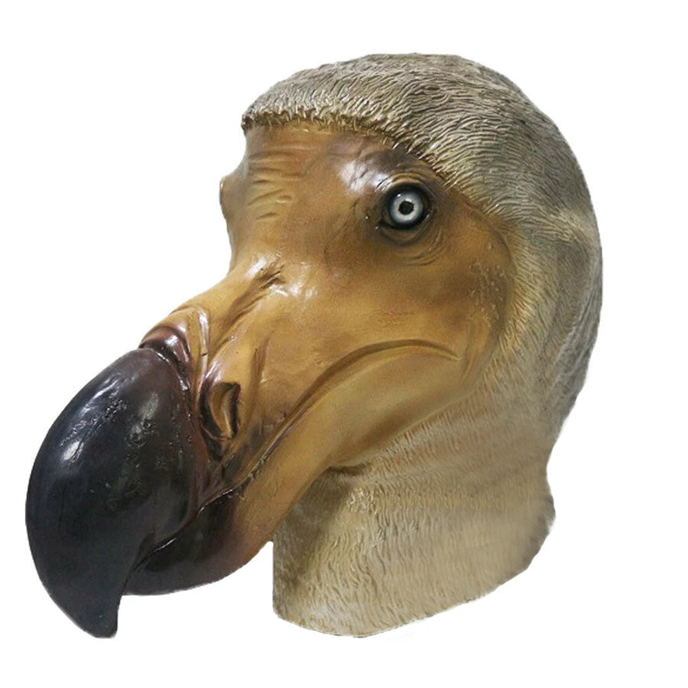 Latex Full Head Animal Bird Dove Dodo Parrot Pigeon Crow Masquerade Props Mask