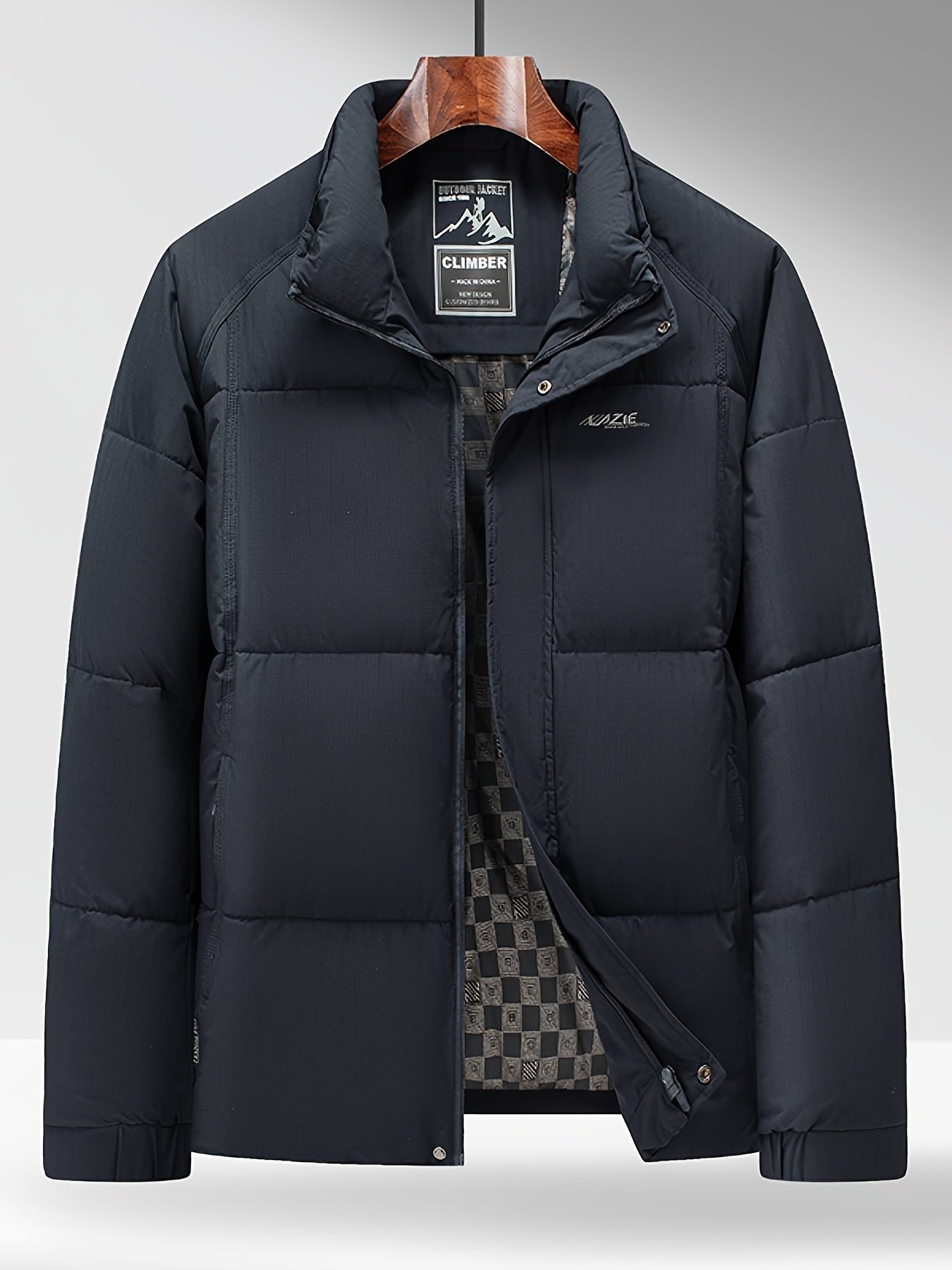 Men'S Heavyweight Winter Coat - Thermal Insulated Cold Weather Jacket with Stand Collar, Zipper Closure, Fill - Olive Green/ - Cold Weather, Thick, Outdoor Activities, Casual Outerwear, Durable Construction, Highquality Insul