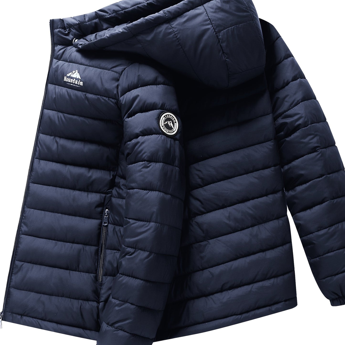 Men's winter Windproof warm Jacket hooded and detachable casual jacket, Men's Fashionable Quilted, Machine Washable - Heavy-Duty Cold Weather Coat, Men's Winter Outdoor Activities Slightly High Quality Jacket High Quality Bus