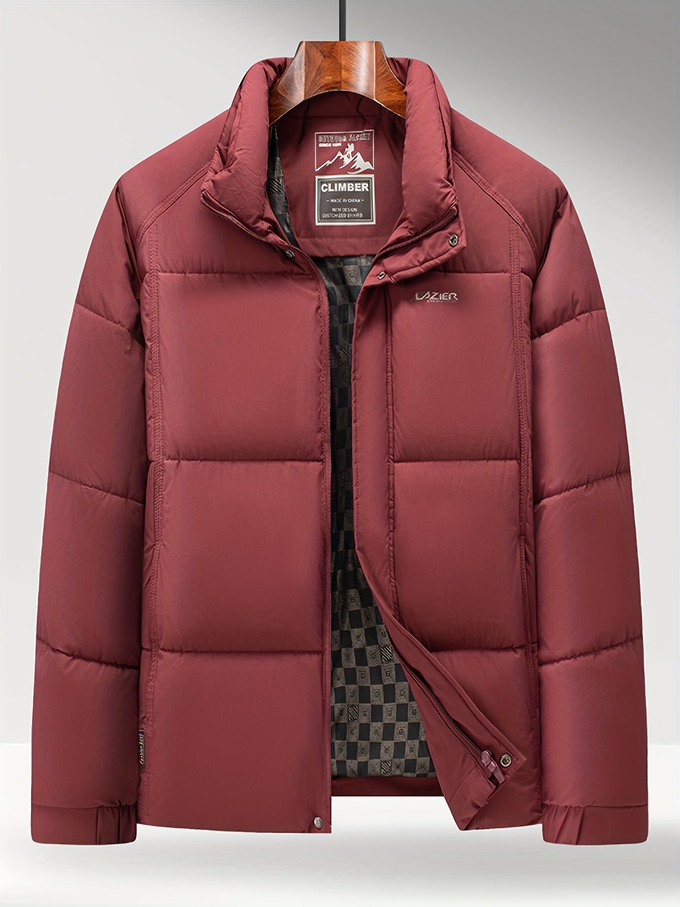 Men'S Heavyweight Winter Coat - Thermal Insulated Cold Weather Jacket with Stand Collar, Zipper Closure, Fill - Olive Green/ - Cold Weather, Thick, Outdoor Activities, Casual Outerwear, Durable Construction, Highquality Insul