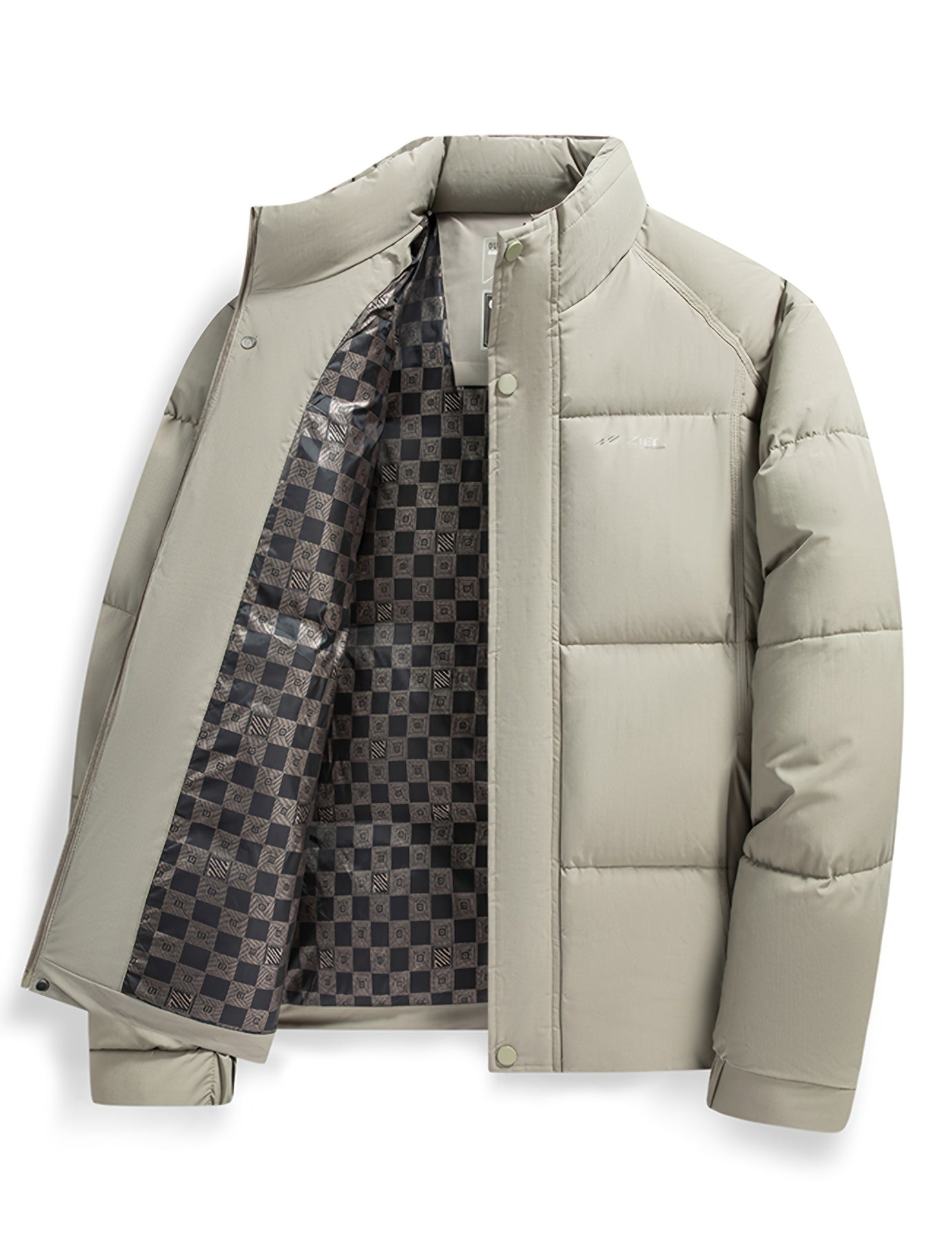 Men'S Heavyweight Winter Coat - Thermal Insulated Cold Weather Jacket with Stand Collar, Zipper Closure, Fill - Olive Green/ - Cold Weather, Thick, Outdoor Activities, Casual Outerwear, Durable Construction, Highquality Insul