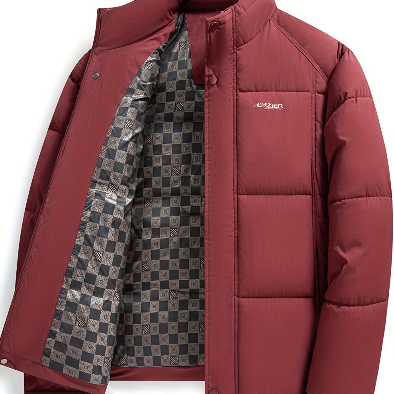 Men'S Heavyweight Winter Coat - Thermal Insulated Cold Weather Jacket with Stand Collar, Zipper Closure, Fill - Olive Green/ - Cold Weather, Thick, Outdoor Activities, Casual Outerwear, Durable Construction, Highquality Insul