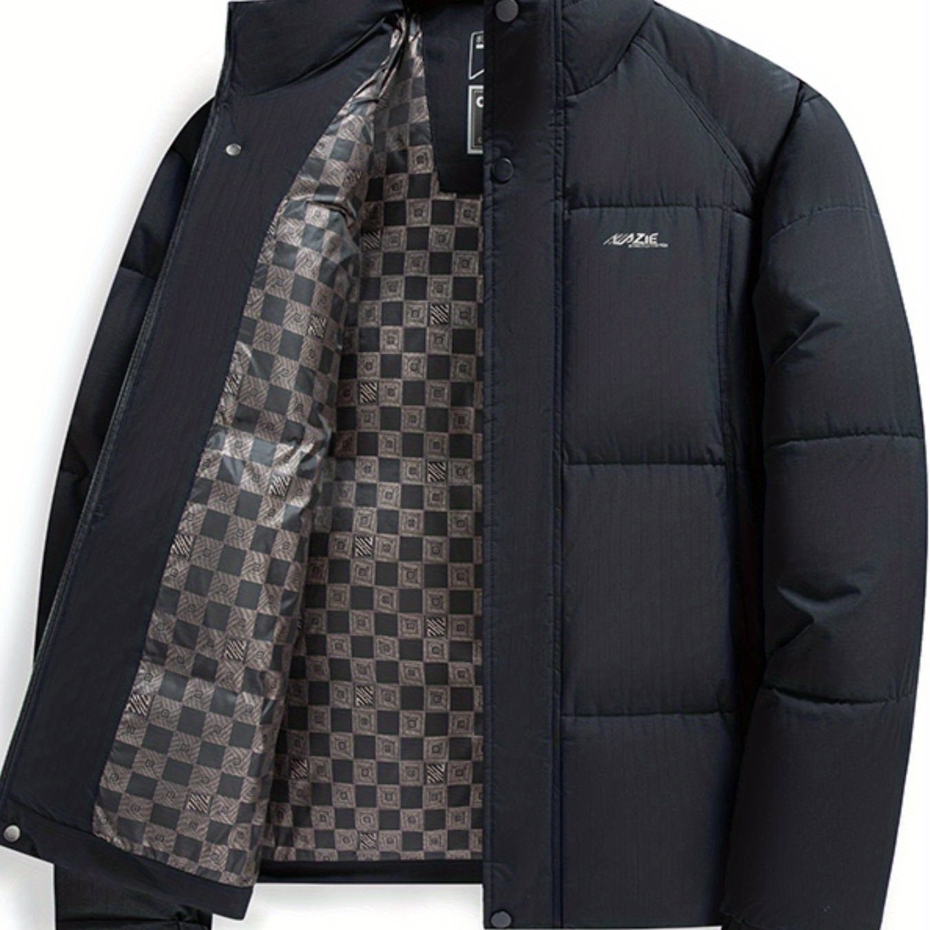 Men'S Heavyweight Winter Coat - Thermal Insulated Cold Weather Jacket with Stand Collar, Zipper Closure, Fill - Olive Green/ - Cold Weather, Thick, Outdoor Activities, Casual Outerwear, Durable Construction, Highquality Insul