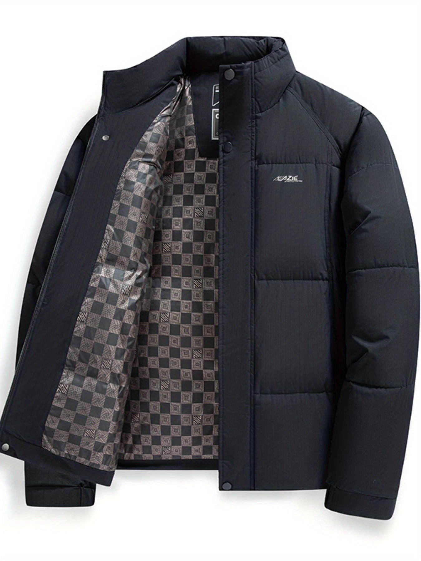 Men'S Heavyweight Winter Coat - Thermal Insulated Cold Weather Jacket with Stand Collar, Zipper Closure, Fill - Olive Green/ - Cold Weather, Thick, Outdoor Activities, Casual Outerwear, Durable Construction, Highquality Insul