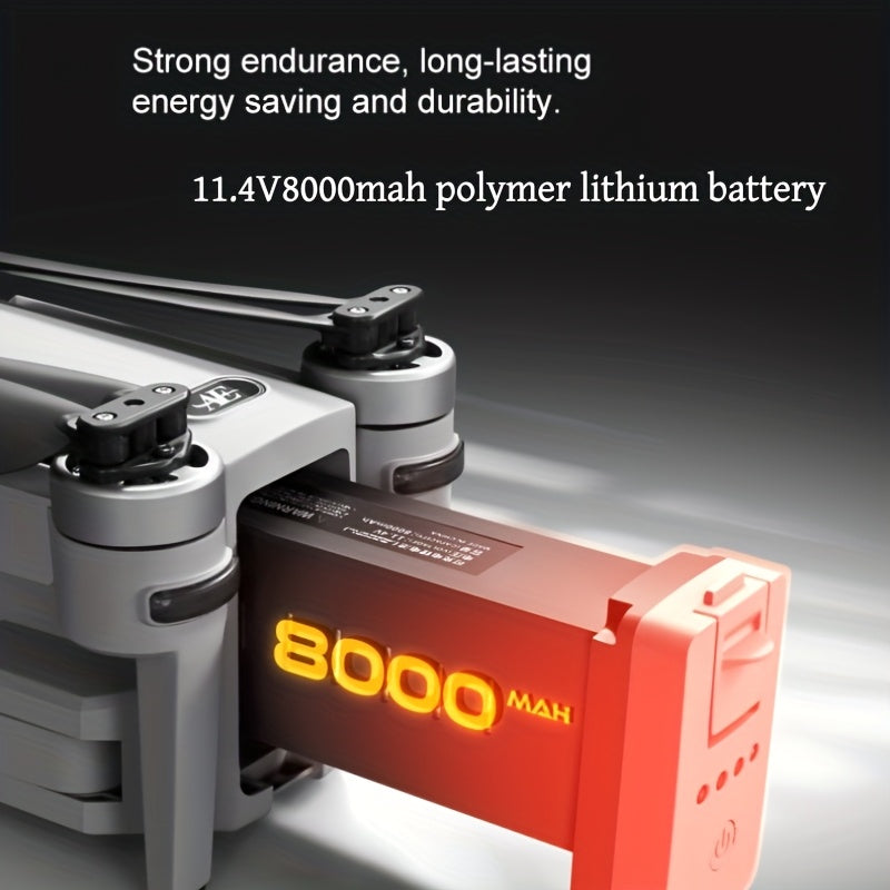 4K HD Grey Drone with 8-kilometer Digital Image Transmission, Laser Obstacle Avoidance Detection, And An English Touch Remote Controller. It Comes with An Air Drop Device for Daily Entertainment Use. It Features GPS Positioni